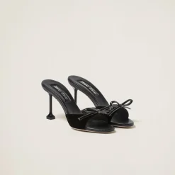 Black Velvet Sandals | Miu Miu