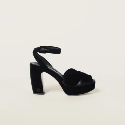 Black Velvet Sandals | Miu Miu