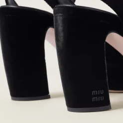 Black Velvet Sandals | Miu Miu