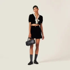Black Velvet Top | Miu Miu