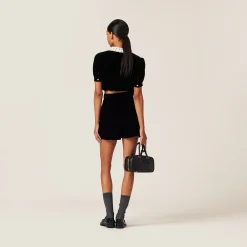 Black Velvet Top | Miu Miu