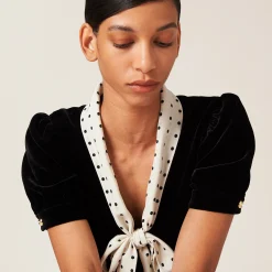 Black Velvet Top | Miu Miu