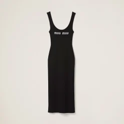 Black Viscose Dress | Miu Miu