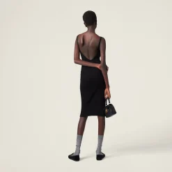 Black Viscose Dress | Miu Miu