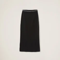 Black Viscose Skirt | Miu Miu