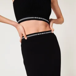 Black Viscose Skirt | Miu Miu