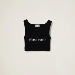 Black Viscose Top | Miu Miu