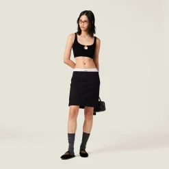 Black Viscose Top | Miu Miu