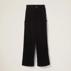 Black Washed Velvet Pants | Miu Miu
