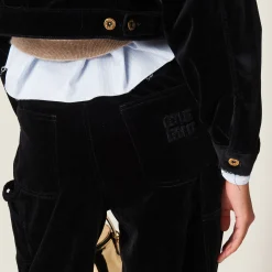 Black Washed Velvet Pants | Miu Miu