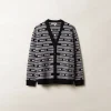 Black Wool Cardigan | Miu Miu