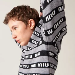 Black Wool Cardigan | Miu Miu