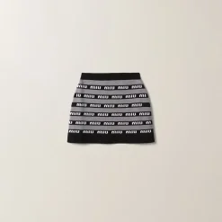 Black Wool Skirt | Miu Miu