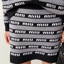 Black Wool Skirt | Miu Miu