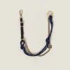 Black/baltic Blue Leather, Cord, And Metal Trick | Miu Miu