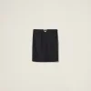 Black/ivory Polka-dot Crepe De Chine Skirt | Miu Miu