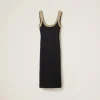 Black/pale Yellow Cashmere Dress | Miu Miu