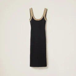 Black/pale Yellow Cashmere Dress | Miu Miu
