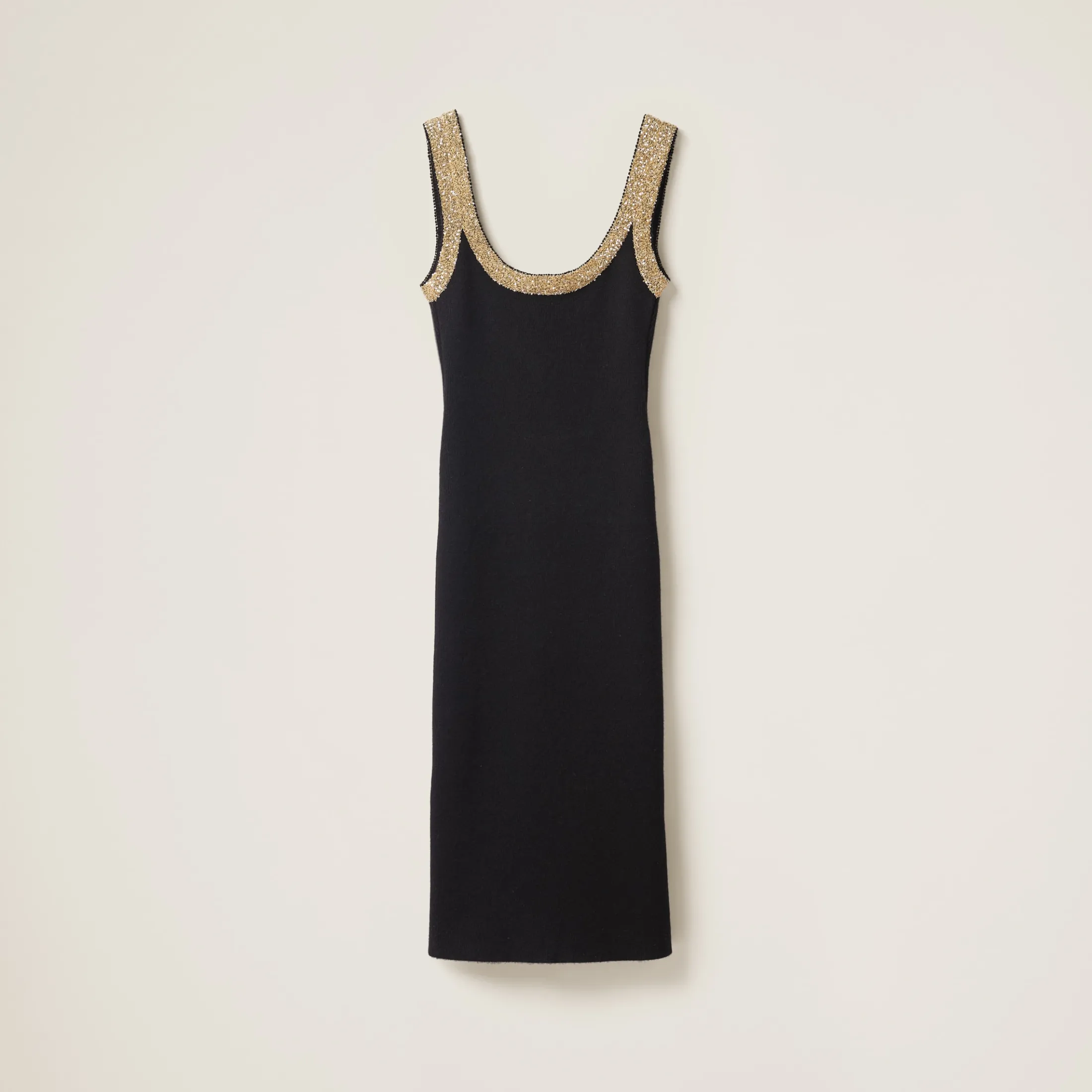 Black/pale Yellow Cashmere Dress | Miu Miu