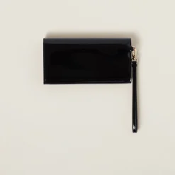Black/red Patent Leather Card Holder | Miu Miu