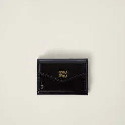 Black/red Small Patent Leather Wallet | Miu Miu