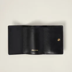 Black/red Small Patent Leather Wallet | Miu Miu