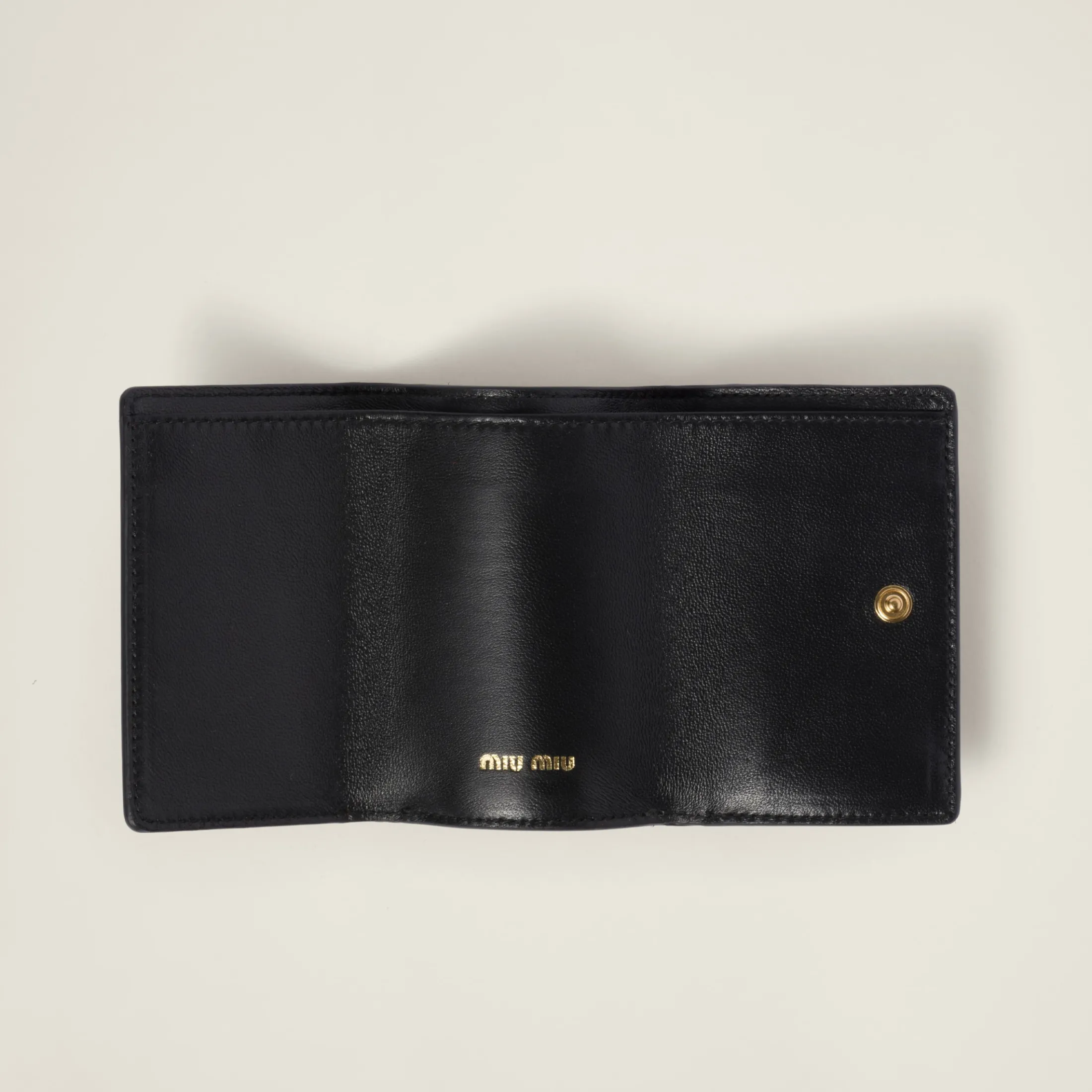 Black/red Small Patent Leather Wallet | Miu Miu