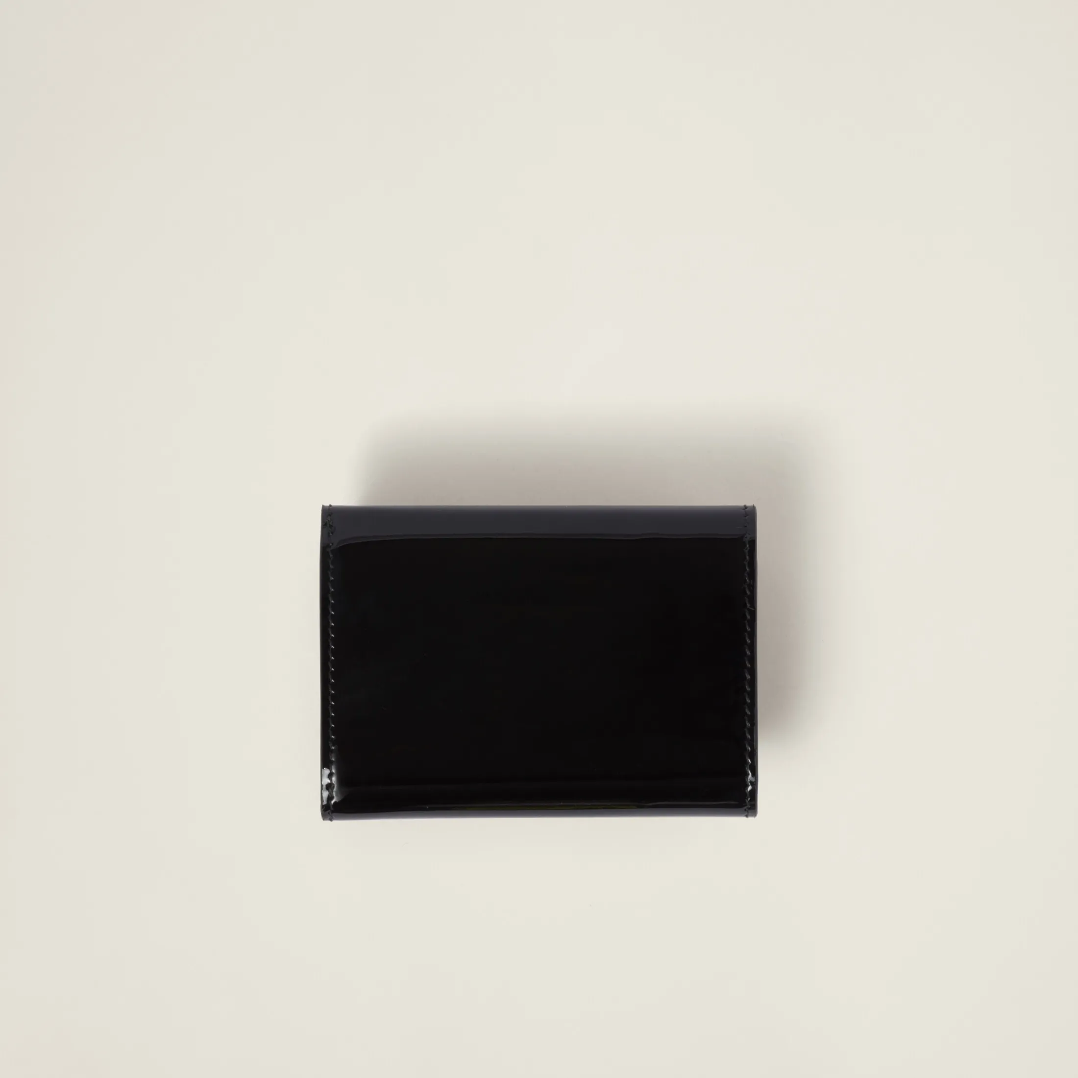 Black/red Small Patent Leather Wallet | Miu Miu