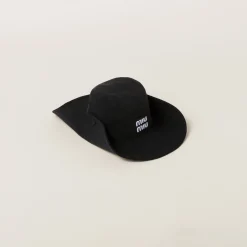 Black/white Denim Hat | Miu Miu