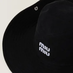 Black/white Denim Hat | Miu Miu