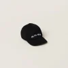 Black/white Drill Baseball Cap | Miu Miu
