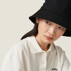 Black/white Drill Hat | Miu Miu