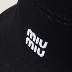 Black/white Drill Hat | Miu Miu