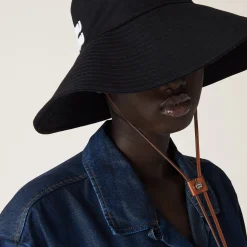 Black/white Drill Hat | Miu Miu