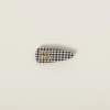 Black/white Gingham Check Wool Hair Clip | Miu Miu