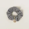 Black/white Gingham Check Wool Scrunchie | Miu Miu