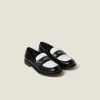 Black/white Leather Penny Loafers | Miu Miu