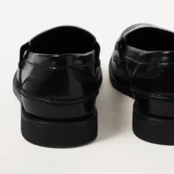 Black/white Leather Penny Loafers | Miu Miu