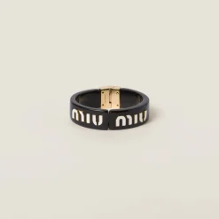 Black/white Plexiglas And Metal Bracelet | Miu Miu