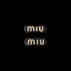 Black/white Plexiglas And Metal Hair Clips | Miu Miu