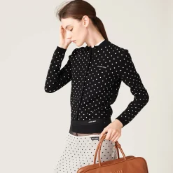 Black/white Polka-dot Viscose Cardigan | Miu Miu