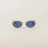Blue Lenses Miu Miu Logo Sunglasses | Miu Miu