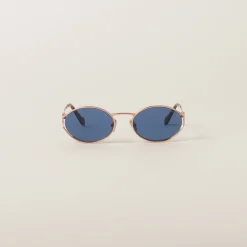 Blue Lenses Miu Miu Logo Sunglasses | Miu Miu