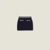 Blue/beige Cashmere And Silk Miniskirt | Miu Miu