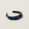 Blue/black Denim Headband | Miu Miu