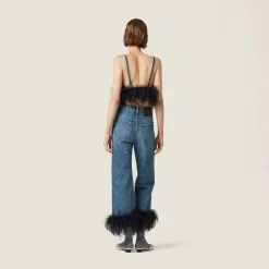 Blue/black Denim Top | Miu Miu