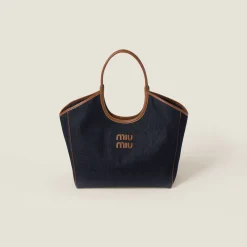 Blue/brandy Ivy Denim Bag | Miu Miu