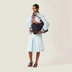 Blue/brandy Ivy Denim Bag | Miu Miu