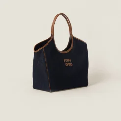 Blue/brandy Ivy Denim Bag | Miu Miu