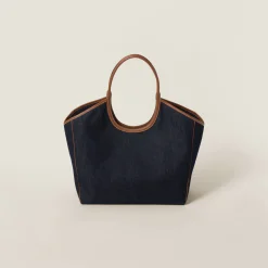 Blue/brandy Ivy Denim Bag | Miu Miu